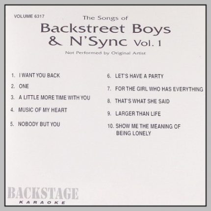 Backstage Karaoke - 6317 - Backstreet Boys - N-Sync - Vol.1-Back