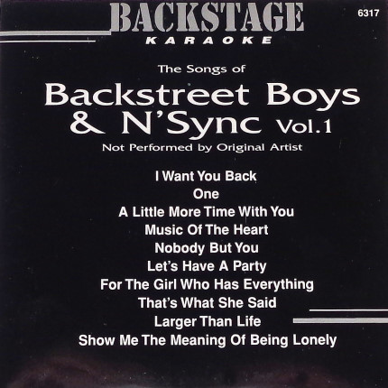 Backstage Karaoke - 6317 - Backstreet Boys - N-Sync - Vol.1-Front