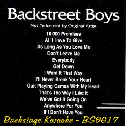 Backstage Karaoke - 9617 - Backstreet Boys
