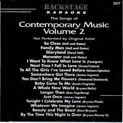 Backstage Karaoke - BS5317 - Contemporary Music 2