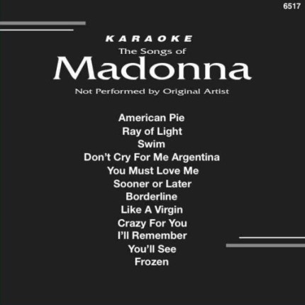 Backstage Karaoke Madonna 6517 - Front