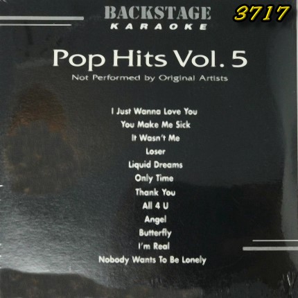 Backstage Karaoke Pop Hits Volume 5 - 3717 - Front