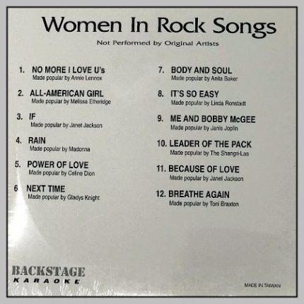 Backstage Karaoke - Women In Rock - 4817 - Back