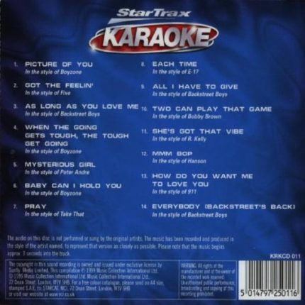 Boys on the Block - Karaoke - Back