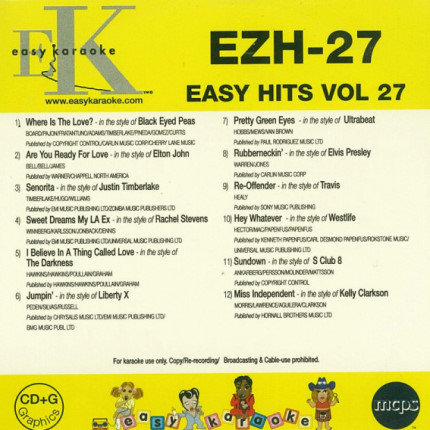 Easy Hits - EZH-27 - Karaoke CD+G