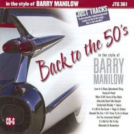 BACK TO THE 50'S - BARRY MANILOW - KARAOKE PLAYBACKS - CD-Front