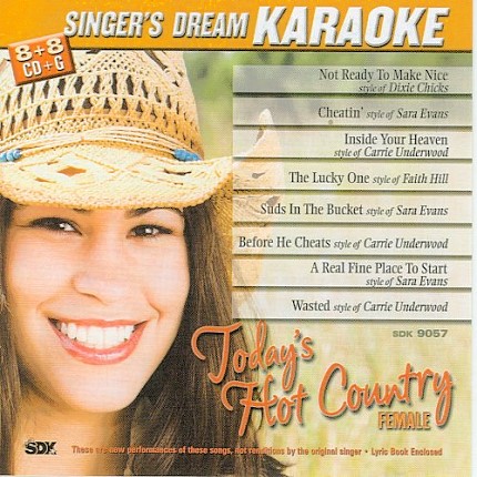 Today's Hot Country Female CD+G Karaoke Playbacks - CD-Front