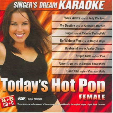 Today's Hot Pop Female - Karaoke Playbacks - CD+G - CD-Front