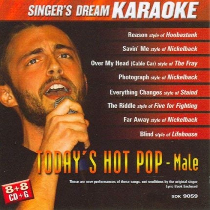 Today's Hot Pop-Male - Karaoke Playbacks - CD+G - CD-Front