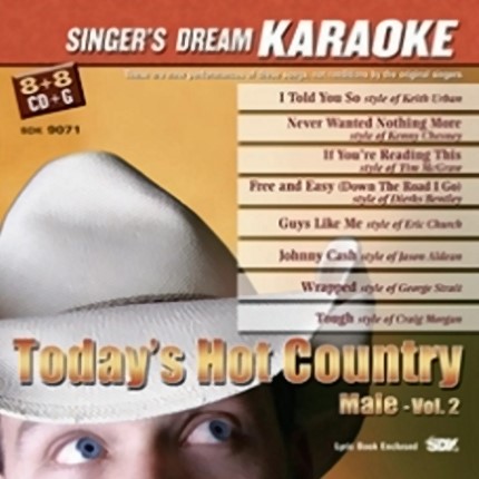 Today´s Hot country Vol.2 Male – Karaoke Playbacks - CD-Front