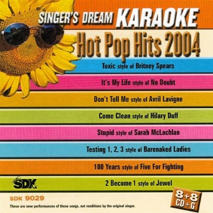 Hot Pop Hits 2004 – Karaoke Playbacks – SDK 9029 - Front