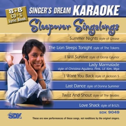 Sleepover Singalongs - Karaoke Playbacks - SDK 9049 - CD-Front