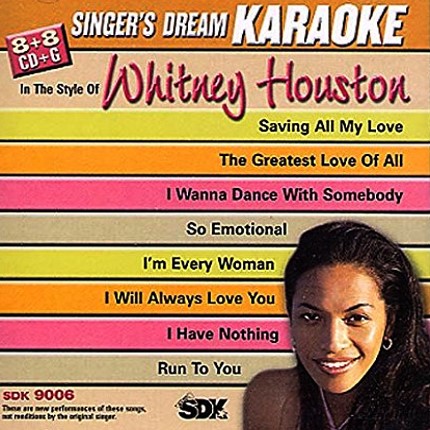 Whitney Houston - Karaoke Playbacks - SDK 9006 - CD-Front