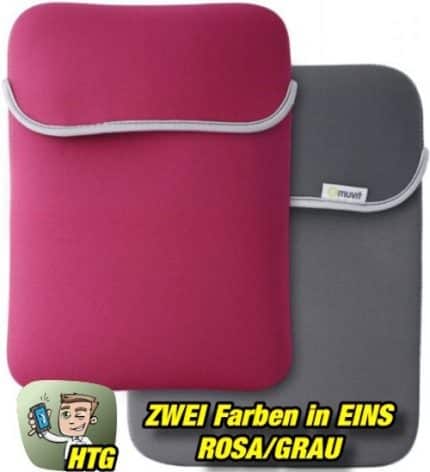 Muvit-Reversible-Neopren-Sleeve-für-Tablets-bis-102-Zoll-Rosa-Grau