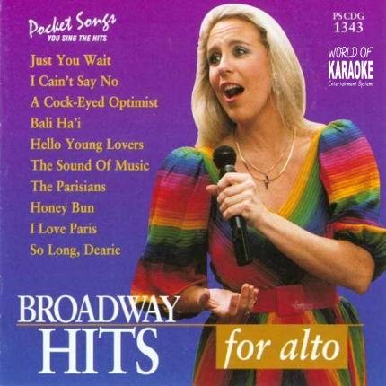 Broadway Hits for Alto – PSCDG 1343 – Karaoke Playbacks - Front-Bild